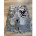 thumbnail image 5 of Pantalones cortos de mezclilla para hombre, ropa informal con estampado de calavera personalizada, estilo gótico, punk, hip-hop, moda coreana y2k, 2024, 5 of 5