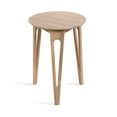 thumbnail image 6 of Kate and Laurel Kershaw Modern Round Side Table, 16 x 16 x 22, Natural Wood, Transitional Circle Living Room End Table with Tapered Hairpin Legs for Use as Bedroom Nightstand Table, 6 of 8