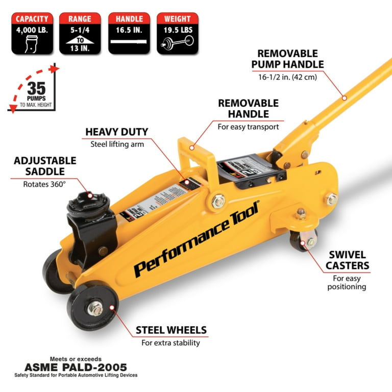 Performance Tool W1606 Car Lift, 2 Ton (4,000 lbs.) Compact