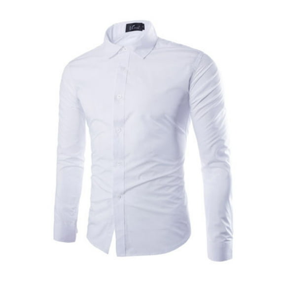 Karuedoo Men's Luxury Casual Formal Shirt Long Sleeve Slim Fit Business Dress Shirts Tops