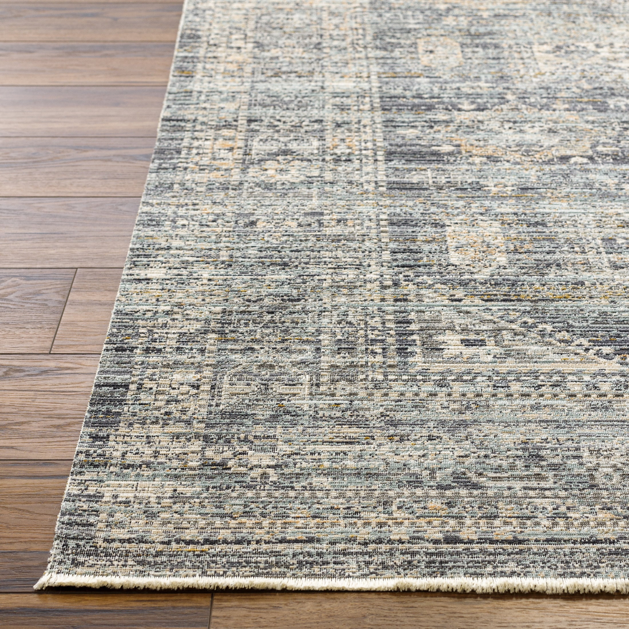 Livabliss x Becki Owens Margaret Medallion Washable Area Rug,5'3" x 7'10",Navy/Gray
