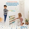 thumbnail image 4 of ECR4Kids Streamline Single-Sided Book Display with Storage, Classroom Bookshelf, White Wash, 4 of 9
