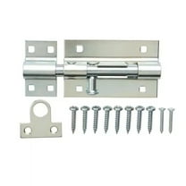 Everbilt 5 in. Barn Shed Door Gate Heavy Duty Zinc Plated Lockable Safety Door Barrel Bolt 15459