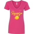thumbnail image 3 of Inktastic Lemon Squeeze the Day Women's V-Neck T-Shirt, 3 of 5