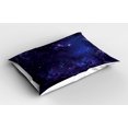 thumbnail image 2 of Ambesonne Galaxy Pillow Sham 2 Pack, Starway View, 30"x20", Black Navy Blue, 2 of 3