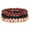 Agate + Red Grid, variant on Set of 3 Natural Stone Beaded Bracelets - 8mm Crystal Agate Handmade Stretch Bracelets