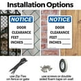 thumbnail image 3 of (2 Pack) Door Clearance ____ Feet ____ Inches OSHA Notice Sign 10 Inch X 14 Inch Indoor / Outdoor Rust-Free Aluminum Metal Signs for Workplace, Workshop, and Construction Site, Made in, 3 of 8