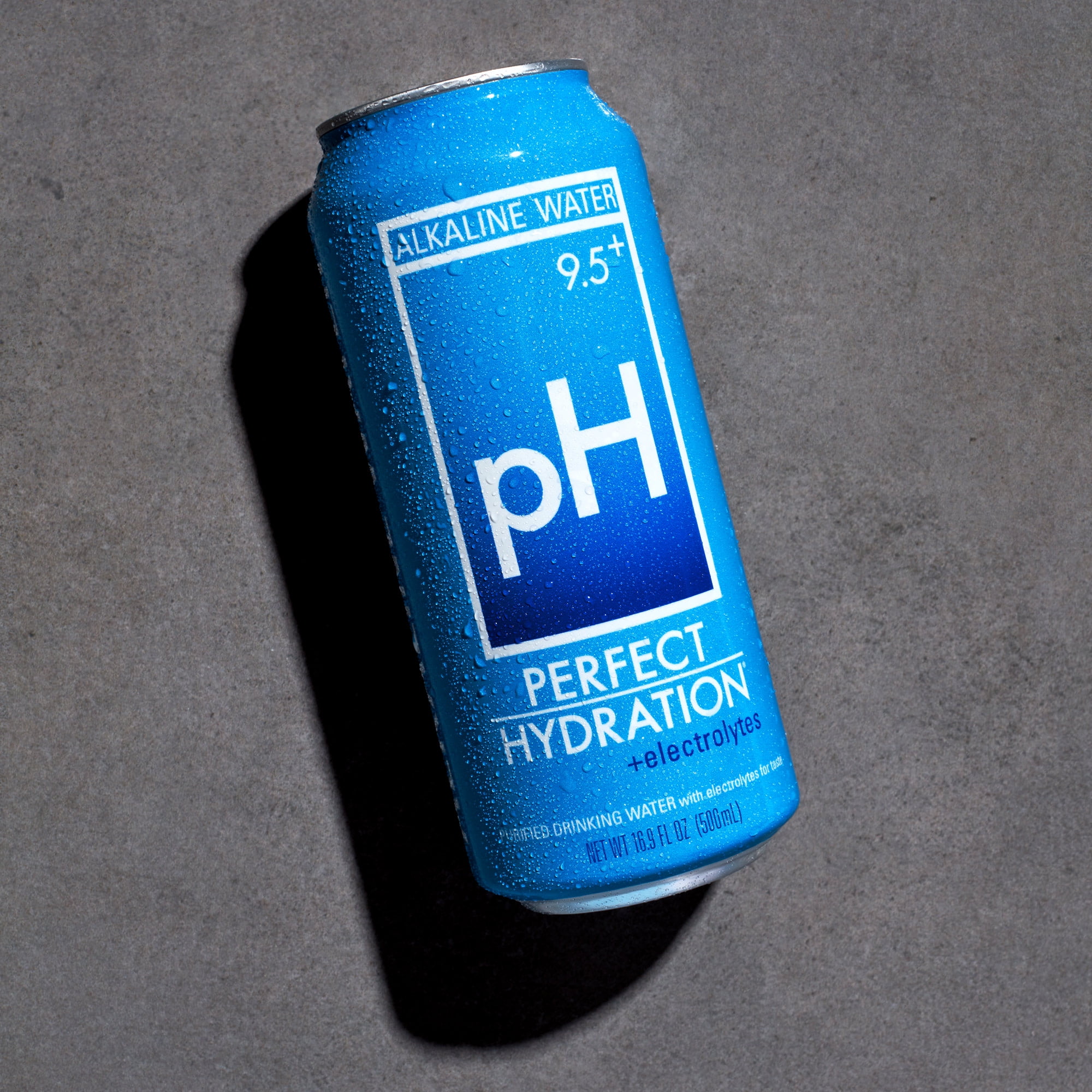 Perfect Hydration 9.5+ ph Alkaline Water, Electrolyte Minerals for Taste, 16.9 oz Recyclable Aluminum Cans, Pack of 24