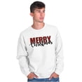 thumbnail image 4 of Xmas Holiday Plaid Merry Christmas Sweatshirt for Men or Women Brisco Brands S, 4 of 6