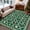 Green, variant on Memoryfield Nutcracker Christmas Runner Rug 2' x 6', Washable Non-Slip Rug, Soft Stain-Resistant Carpet for Kitchen, Bedroom, Entryway, Red