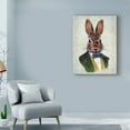 thumbnail image 3 of Trademark Fine Art 'Rabbit in Green Jacket' Canvas Art by Fab Funky, 3 of 4