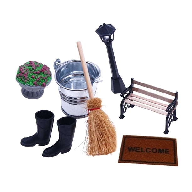Conjunto de Adornos para Patio de Hadas en Miniatura, Elementos Creativos para Embellecer tu Jardín