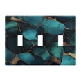 thumbnail image 5 of WOBOGO Gild Dark Green Marble 2-hole Switch Plates PC Flame Retardant Plastic Material Glossy Finish Smooth Touch 4.56x4.48x0.27in, 5 of 8