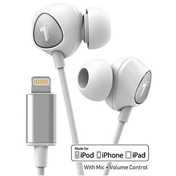 Tryk ned pop Forræderi Thore V100 iPhone Earbuds - Lightning Connector MFI Certified by Apple  Earphones (2018) Ergonomic Wired Headphones in Ear wit - Walmart.com