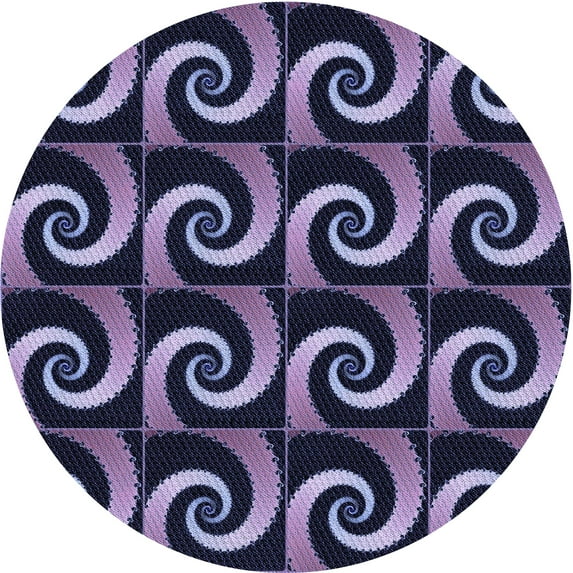 Ahgly Company Machine Washable Indoor Square Transitional Medium Purple Area Rugs, 3' Square