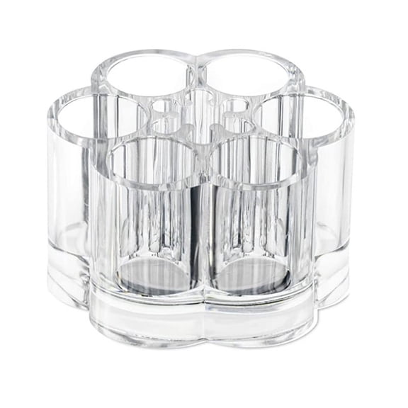 Acrylic Lipstick Holder,Small Flower Clear Compact Lip Gloss Liner Nail Brush Organizer with transparent