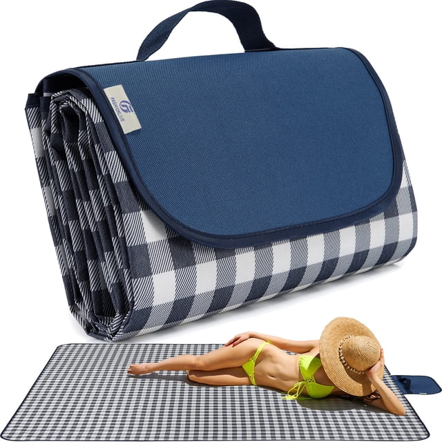 Manta de playa FashionLive, 200 x 145 cm, impermeable, portátil