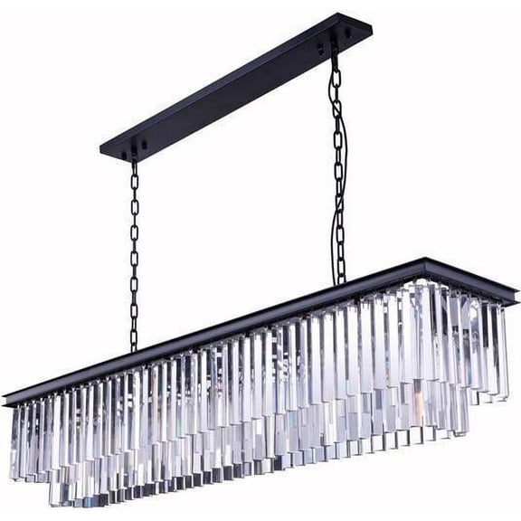 Pendant Lamp SYDNEY Transitional 12-Light Mocha Brown Royal Cut Crystal  EL-1101