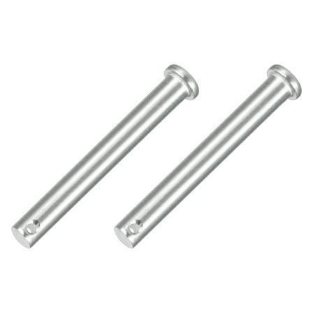 2Pcs 3/8" x 3-1/8" Single Hole Clevis Pins, 304 Stainless Steel Flat Head Pins