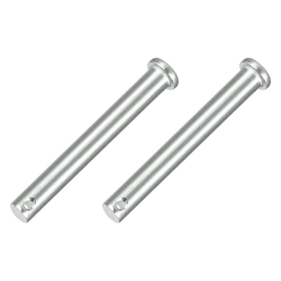 2Pcs 3/8" x 3-1/8" Single Hole Clevis Pins, 304 Stainless Steel Flat Head Pins
