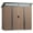 Brown, variant on Asofer 6'x4' Outdoor Storage Shed, Metal Shed with Sliding Lockable Doors, Transparent Panel Windows, Versatile Shed for Backyard, Patio, Gray