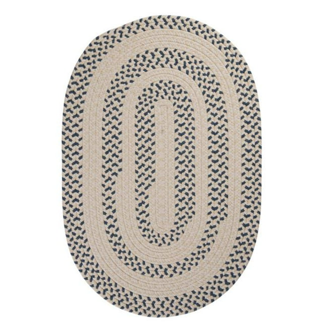 Colonial Mills Rug EM59R072X072 Elmwood - Denim 6 in. round Braided Rug