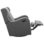 Angel Line Rebecca Upholstered Swivel Gliding Recliner, Dark Gray Fabric