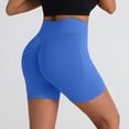 thumbnail image 4 of idosla Workout Shorts for Women Gym, Workout, Yoga Butt Lifting, Tummy Control, Hidden Scrunch Spandex Biker Shorts (Blue, M), 4 of 4