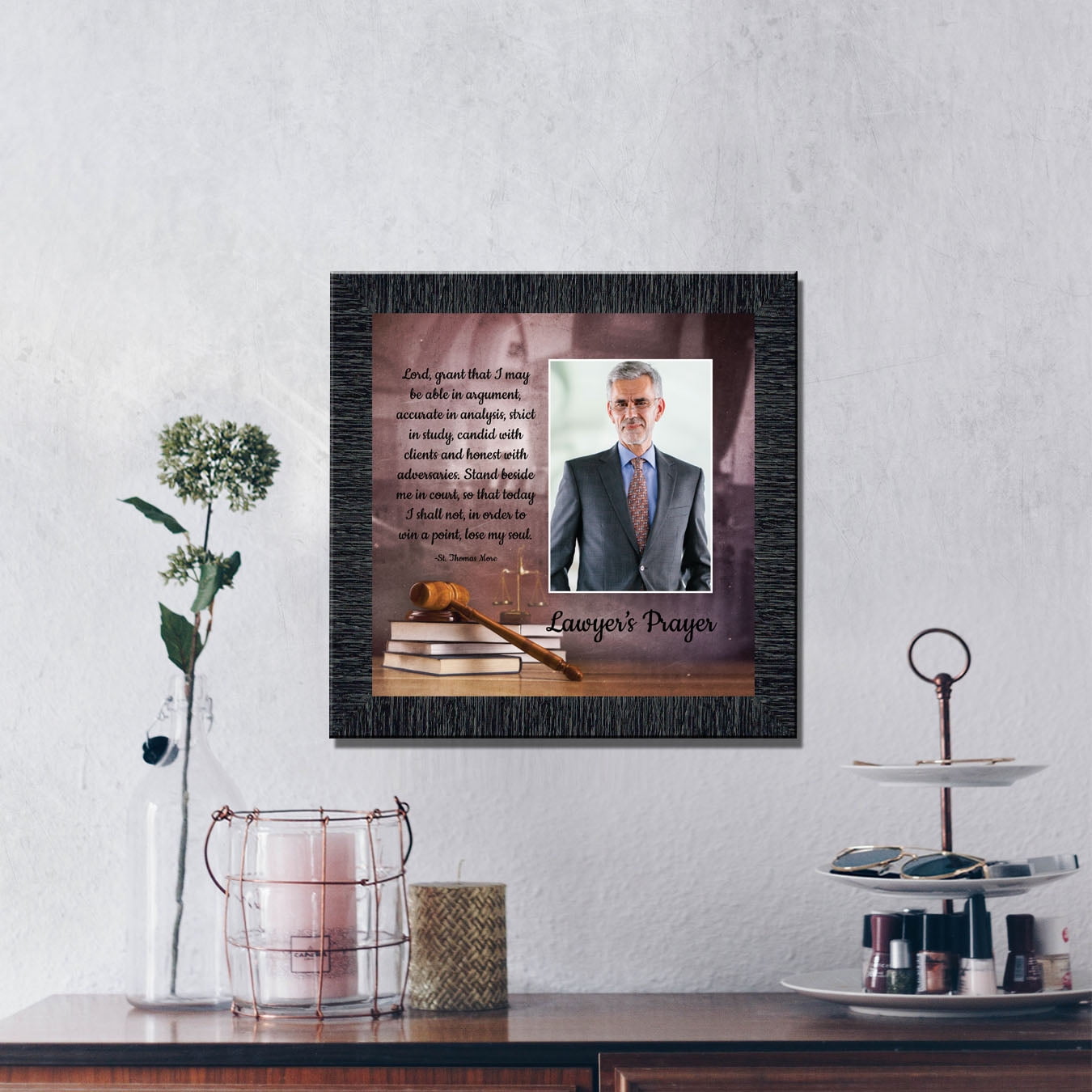 Law School Gifts for Lawyer, Lawyer Gifts for Women, Law Office Art, Attorney Gifts for Men, Gift for Law Student, Law school Graduation Gifts, St Thomas Moore Lawyer's Prayer Office Decorations, 6444