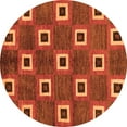 thumbnail image 1 of Ahgly Company Indoor Round Oriental Orange Modern Area Rugs, 8' Round, 1 of 4