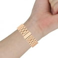 thumbnail image 3 of FIEWESEY Band Compatible with Samsung Galaxy Watch 6/4 Classic 47mm 43mm/42mm 46mm,Watch 6/5/4 40mm 44mm,Watch 5 Pro 45mm, 20mm Stainless Steel Metal Bands Replacement Watch Strap(Rose Gold), 3 of 6