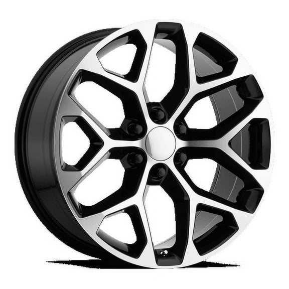 OE CREATIONS PR176 24X10 6X139.7 24ET 78.1CB GLOSS BLACK MACHINED WHEEL