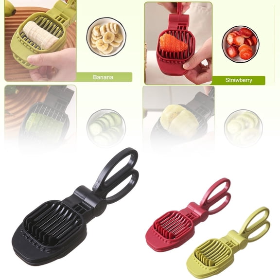 Fruit Slicer, Handheld Egg Slicer, Stainless Steel Wire Cutter for Hard Boiled Eggs, Strawberry Kiwi Banana Slicer, Multi-Purpose Kitchen Tool, Rapid Slicing for Soft Fruit & Soft Foods