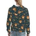 thumbnail image 7 of Uemuo Cute plant fox Pattern Women's Hoodie with Eye-catching Drawstrings- Casual Pullover Hoodie with Kangaroo Pocket, Stylish Hooded Sweatshirt-Large, 7 of 7