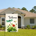 thumbnail image 2 of Joocar Welcome Dragonfly And Flowers Linen Garden Flag For Spring Summer Home Outdoor Garden Yard Door Decor 12x18 Inch, 2 of 5