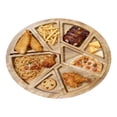 thumbnail image 5 of Jkung Wooden Serving Tray with 8 Removable Dividers Multi-Compartment Platter for Fruits Snacks Nuts Charcuterie Board Versatile Cheese Party Tray, 5 of 8