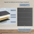 thumbnail image 2 of Upholstered Wall Panels Headboards - Pack of 4 Panels, Grey (Each Panel 38" x 11.5"), 2 of 7