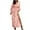 #04-Pink, variant on Women Pleated Long Dress Long Sleeve Lapel Lace-Up Waist Maxi Dresses Tie-in Belted Dress Floral Print Flowy Swing Dress