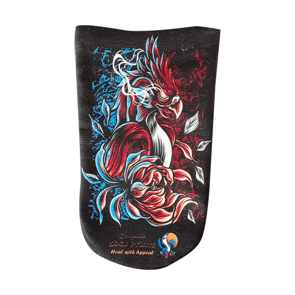 Amputee Sock,"Phoenix High Detail blk bgnd V1 sock", 3PLY Residual Wound, Over Shrinker Sock