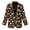 Black Skull Pumpkin Spider Candy Halloween, variant on Brown Zebra Stripe Pattern Fall Blazers for Women Business Casual Long Sleeve Notch Lapel Pockets Oversized Blazer Outerwear Trendy Suit Jackets, Winter Office Work Outfits, XS