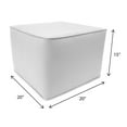 thumbnail image 4 of Jordan Manufacturing 20" x 20" Square Outdoor Pouf Ottoman with Welt, 4 of 8