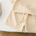 thumbnail image 5 of Nwiuh Toddler Boys 2 Piece Outfit Summer Short Sleeve with Elastic Waist Shorts Kids Casual Breathable Clothes Set Beige for Size 11-12 Years, 5 of 5