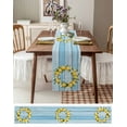 thumbnail image 6 of Table Runner Dresser Scarf 13 x 108 Inch Country Bless This Home Yellow Lemon Blue Wood Grain Table Runners Non-Slip Heat Kitchen Dining Table Decor for Indoor Outdoor Home Party Decoration, 6 of 7