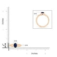 thumbnail image 4 of Angara Natural 0.85 Ct. Blue Sapphire Solitaire Ring in 14K Rose Gold for Women (Ring Size: 3), 4 of 9