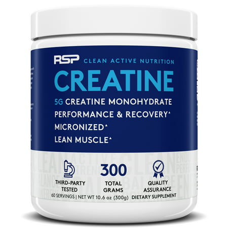 RSP Nutrition Creatine Monohydrate, Pure Micronized Powder, Increased Strength, Muscle Recovery & Performance, (Best Creatine Monohydrate Powder)