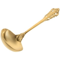 Masteelf Golden Stainless Steel Soup Ladle for Kitchen Use MultiFunctional Elegant Design 12.5 Inches