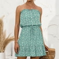 thumbnail image 4 of Vestido HUOGUO para mujer, casual, sin tirantes, sin mangas, estampado, 4 of 4