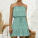 thumbnail image 4 of Vestido HUOGUO de verano sin tirantes con estampado sin mangas para mujer, 4 of 4