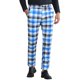 thumbnail image 1 of Pantalones de vestir de cuadros impresos INSPIRE CHIC para hombres, ajuste regular en bloque de color, 1 of 1
