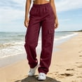 thumbnail image 3 of Maplenight Womens Cargo Pants Elastic Waist Button Hiking Pants Casual Travel Work Trousers with Multi Pockets, 3 of 8